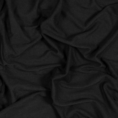 Black Bamboo and Merino Wool Jersey | Mood Fabrics