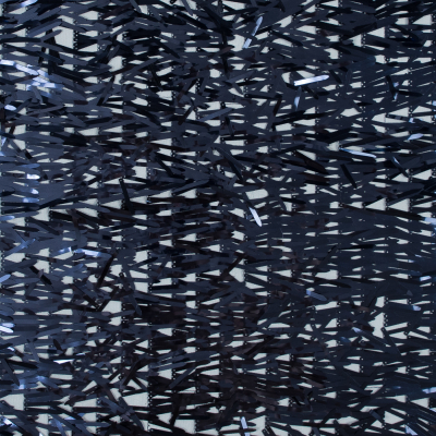 Phryne Shiny Navy Fringe Sequin Fabric | Mood Fabrics