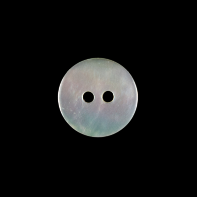 Italian Iridescent Flat Mother of Pearl Button - 24L/15mm | Mood Fabrics
