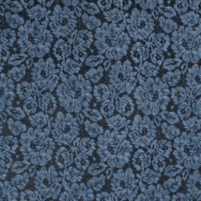 Stevie Navy Pad Dyed Floral Cotton Lace | Mood Fabrics