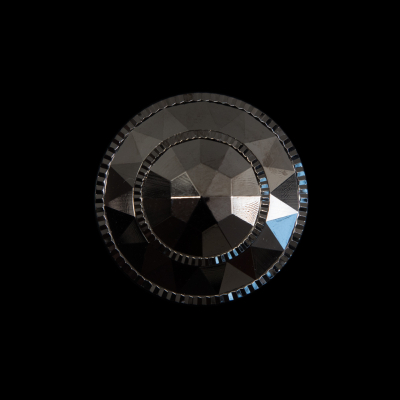 Italian Gunmetal Beveled Shank Back Button - 36L/23mm | Mood Fabrics