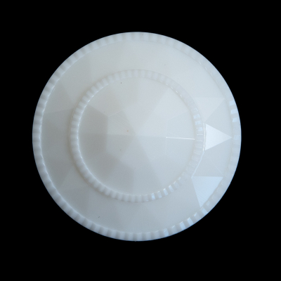 Italian White Beveled Shank Back Button - 44L/28mm | Mood Fabrics