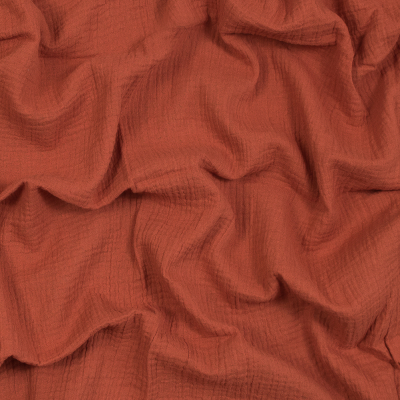 Talamanca Orange Rust Double Cotton Gauze | Mood Fabrics