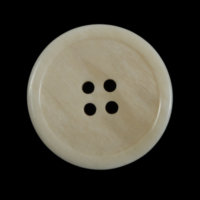 Italian Natural Horn 4-Hole Button - 44L/28mm | Mood Fabrics