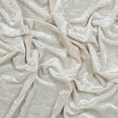 Auguste Vanilla Ice Crushed Velour | Mood Fabrics
