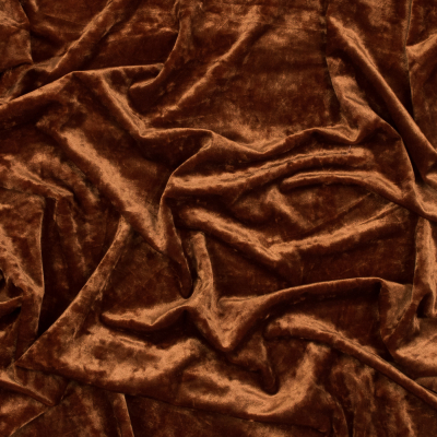 Auguste Adobe Brown Crushed Velour | Mood Fabrics