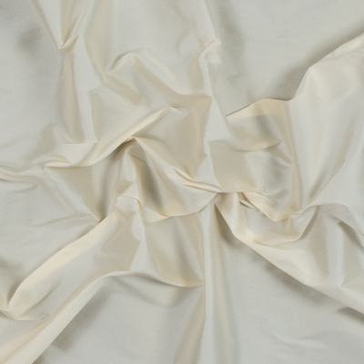 Bellamy Ivory Plain Dyed Polyester Taffeta | Mood Fabrics