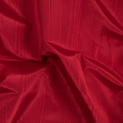 Polyester Bengaline Moire - Valentine Red - Florence Collection | Mood Fabrics