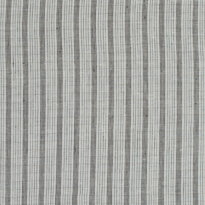 Pale Beige and Black Striped Linen Woven | Mood Fabrics