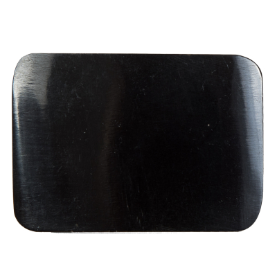 Black Rectangular Horn Coat Button - 1.625