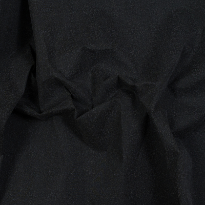 Stiff Black Woven Fusible Interlining | Mood Fabrics