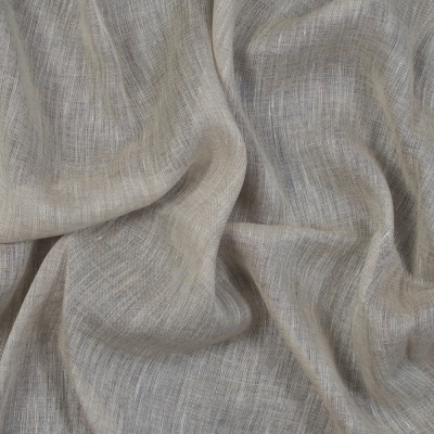 Wide Corinth Oatmeal Linen Scrim | Mood Fabrics
