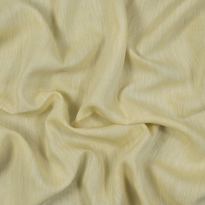 Sanremo Lemon and Cream Two-Tone Linen Woven | Mood Fabrics