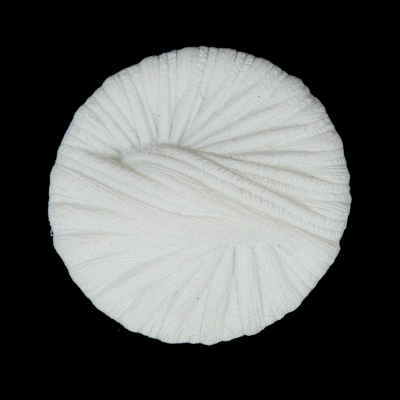 Italian White Twisted Plastic Shank-Back Button - 44L/28mm | Mood Fabrics