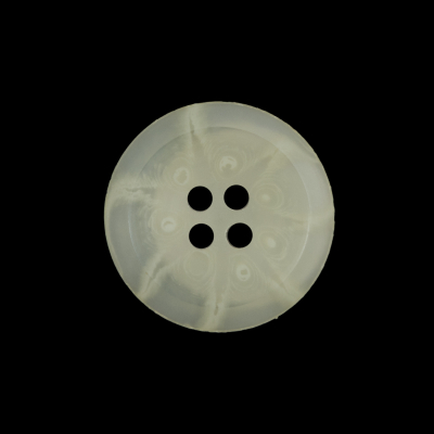 Beige Translucent Plastic 2-Hole Button - 36L/23mm | Mood Fabrics