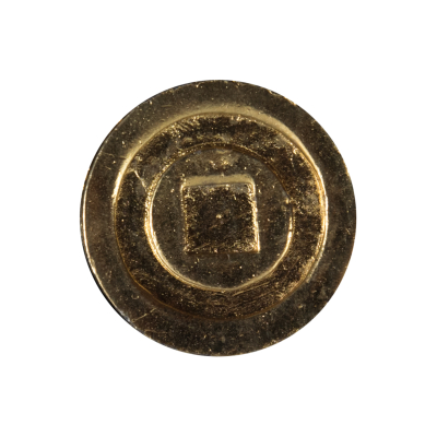 Gold Geometric Shank Back Metal Button - 40L/25.5mm | Mood Fabrics