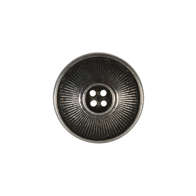 Italian Silver Metal 4-Hole Button - 32L/20mm | Mood Fabrics