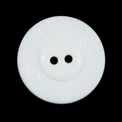 Italian White Beveled 2-Hole Button - 44L/28mm | Mood Fabrics