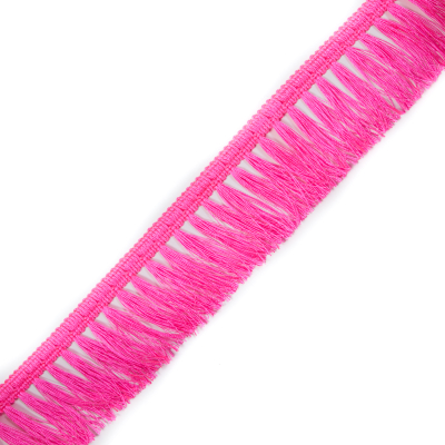 Italian Neon Pink Tassel Fringe - 2.5