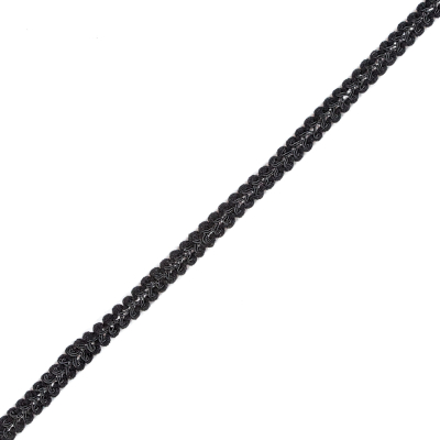 Black Looped Yarn Braid - 0.5