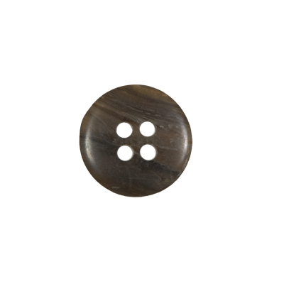 Brown Plastic 4-Hole Button - 24L/15mm | Mood Fabrics
