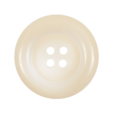Ivory Plastic 4-Hole Button - 44L/28mm | Mood Fabrics