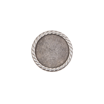 Silver Metal Shank Back Button - 24L/15mm | Mood Fabrics