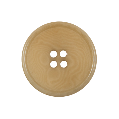 Suntan Swirled Horn 4-Hole Button - 40L/25.5mm | Mood Fabrics