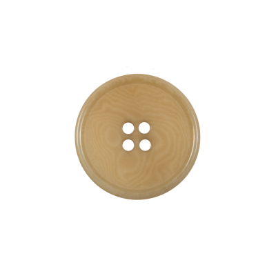 Suntan Swirled Horn 4-Hole Button - 30L/19mm | Mood Fabrics