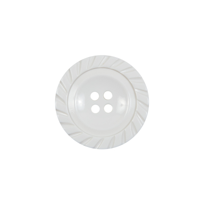 White Plastic 4-Hole Button - 32L/20mm | Mood Fabrics