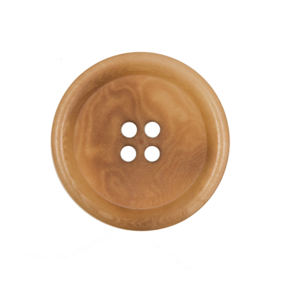 Camel Horn 4-Hole Button - 40L/25.5mm | Mood Fabrics