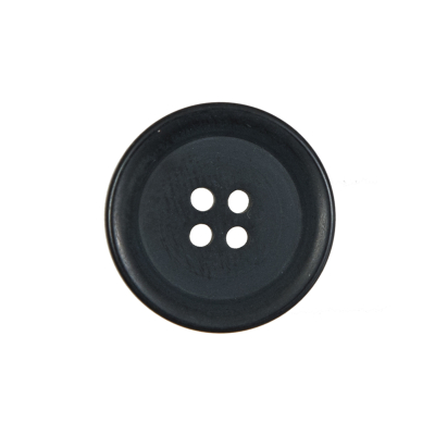 Black Horn 4-Hole Button - 32L/20MM | Mood Fabrics