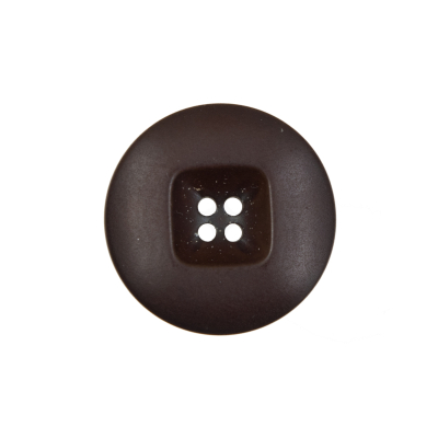 Brown Plastic 4-Hole Button - 36L/23mm | Mood Fabrics