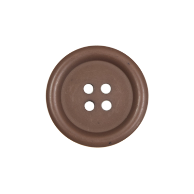 Brown Lipped 4-Hole Button - 36L/23mm | Mood Fabrics