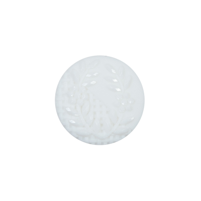 Italian Decorative White Shank Back Button - 30L/19mm | Mood Fabrics