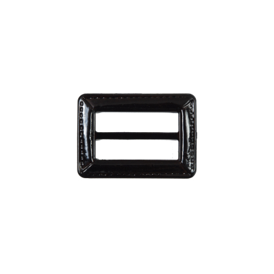 Dark Brown Laquered Leather Buckle - 1.5
