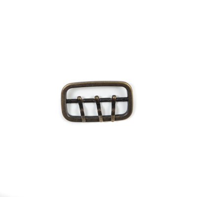 Antique Gold 3-Prong Metal Buckle - 1.875