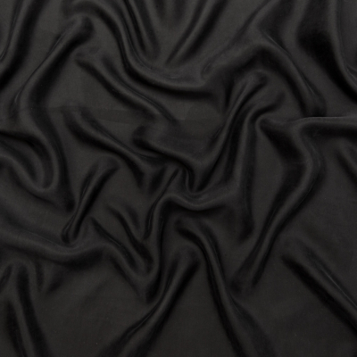 Black Cupro Twill Lining | Mood Fabrics