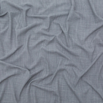 Italian Heathered Light Gray Stretch Suiting | Mood Fabrics