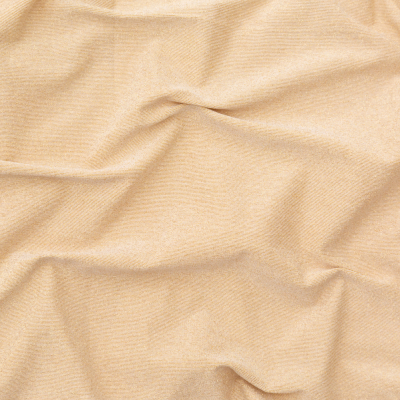 Italian Metallic Gold and White Hairline Striped Stretch Knit | Mood Fabrics