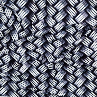 Gunmetal Metal Basketweave Caye UV Protective Compression Swimwear Tricot with Aloe Vera Microcapsules | Mood Fabrics