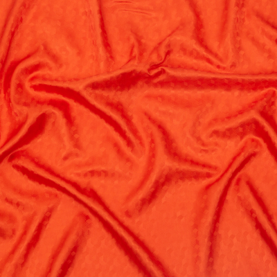 Tangerine Geometric Jacquard Lining | Mood Fabrics