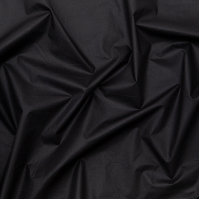 Rag & Bone Black Waxed Cotton Shirting | Mood Fabrics