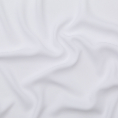 Italian Optic White Polyester Crepe | Mood Fabrics