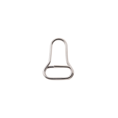 Mood Exclusive Italian Small Silver Open Bell-Shaped Metal Zipper Pull | Mood Fabrics