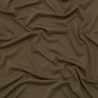 Helmut Lang Army Green Cotton and Cashmere Jersey | Mood Fabrics