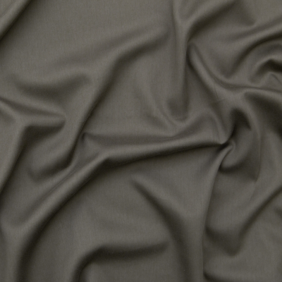 Helmut Lang Army Green Mercerized Cotton Shirting | Mood Fabrics