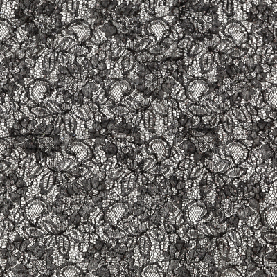 Black Re-Embroidered Floral Sequined Lace | Mood Fabrics