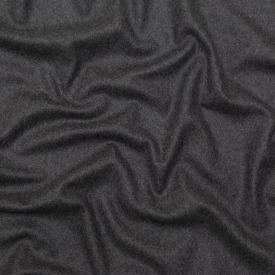 Italian Heathered Charcoal 100% Cashmere | Mood Fabrics