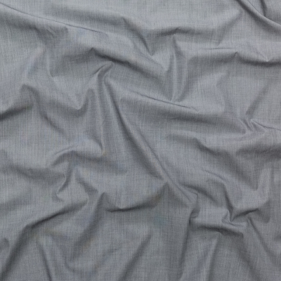 Minimal Gray Cotton Chambray Shirting | Mood Fabrics